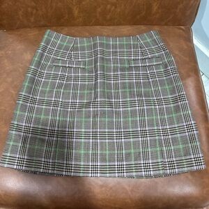 & Other Stories 100% Wool Plaid Mini Skirt